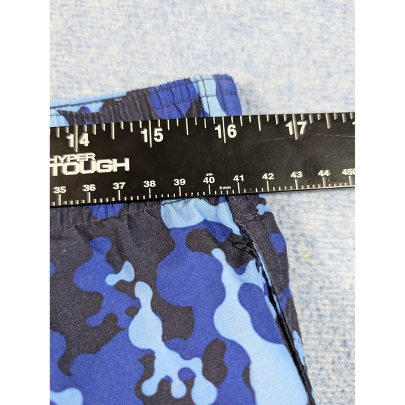 Nike Mens Blue Camo Swim Trunks Board Shorts Elastic Waist Mesh Lined Size L - Picture 6 of 6